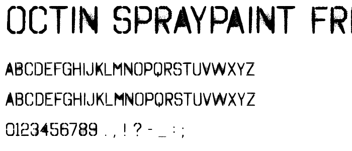 Octin Spraypaint Free font